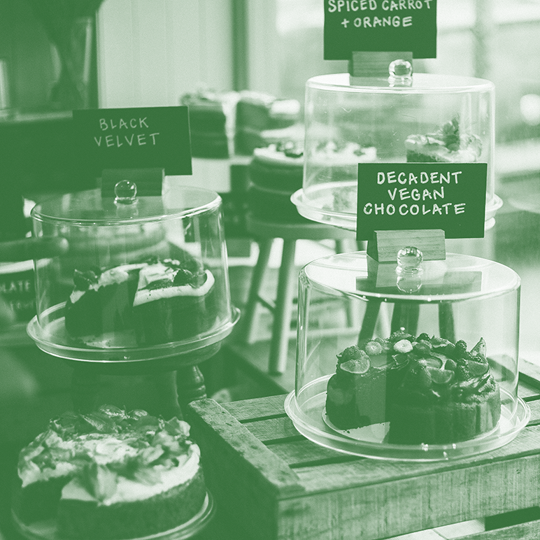 Pastelería de postres veganos